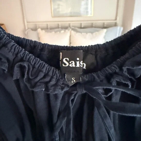 En Saison Navy Puff Sleeve Dress - Picture 3 of 3